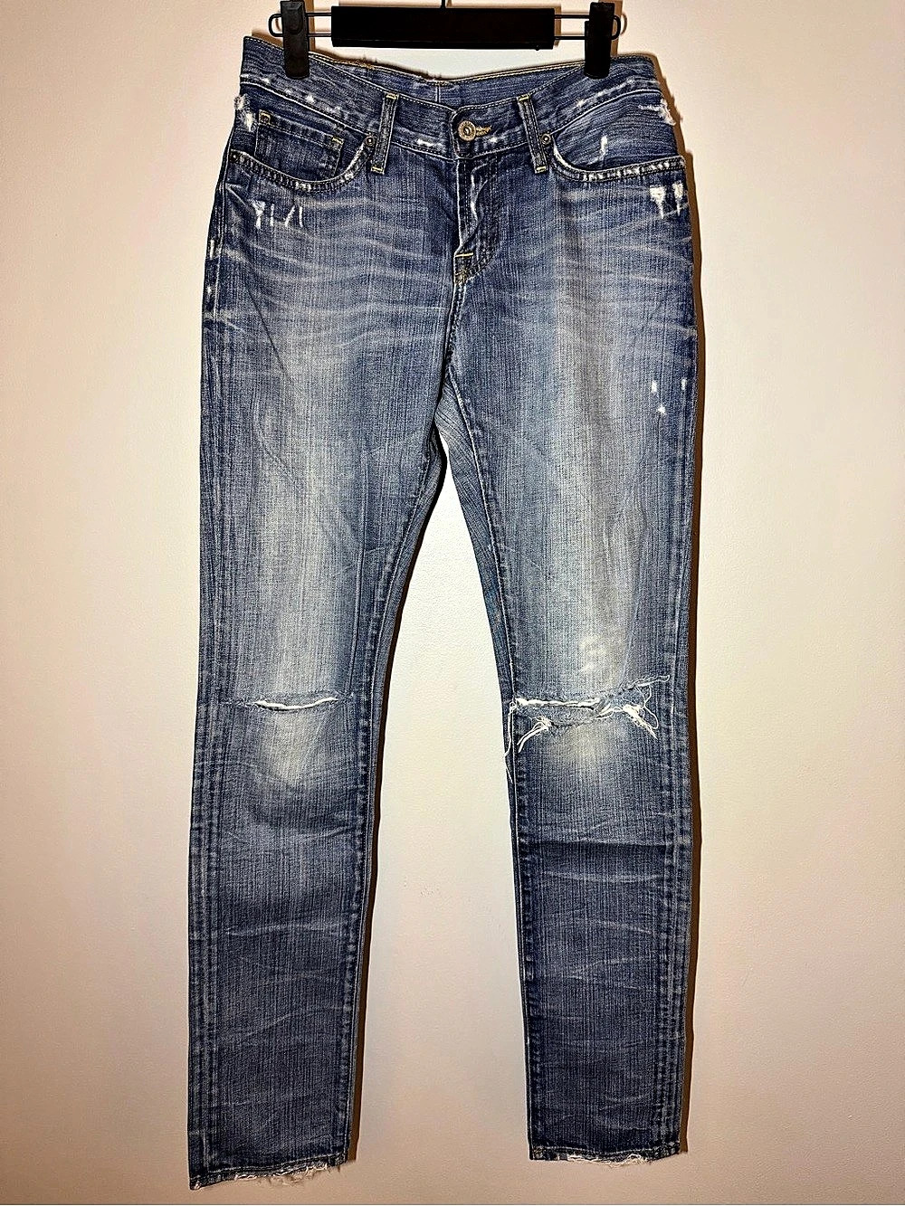 Lucky Brand Riley Slouchy Skinny Jean Distressed Blue Jeans